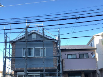 東京都国分寺市にて外壁塗装用の足場撤去作業！