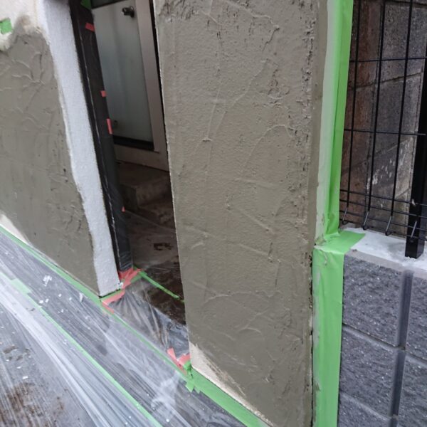 東京都国分寺市　外壁塗装　外塀塗装　塗装前の下地補修