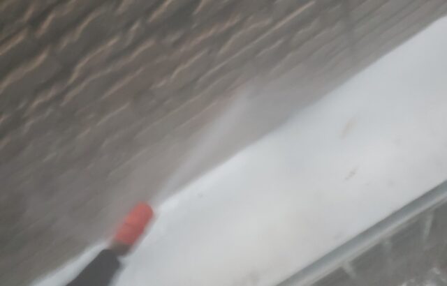 東京都国立市　屋根・外壁塗装工事　養生～高圧洗浄作業