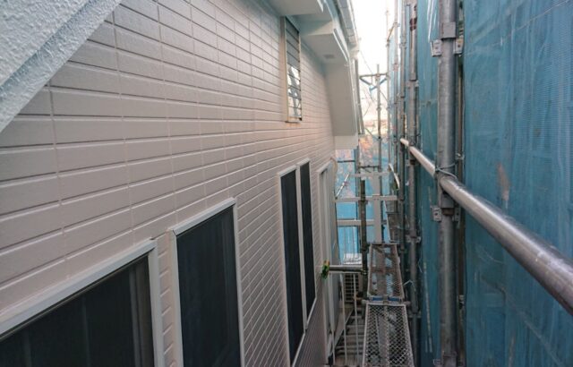 東京都国分寺市　E様邸　外壁塗装工事　上塗り～施工完了
