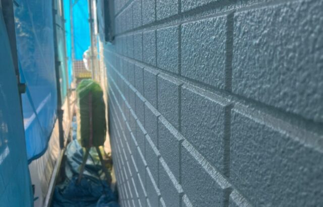 東京都国立市　K様邸　外壁塗装工事　中塗り～上塗り～施工完了