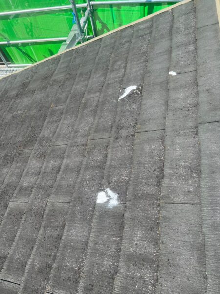 東京都国立市　U様邸　屋根塗装工事　下地処理　クラック補修