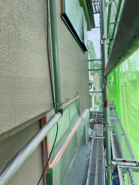 東京都国分寺市　A様邸　屋根塗装　外壁塗装工事　養生作業