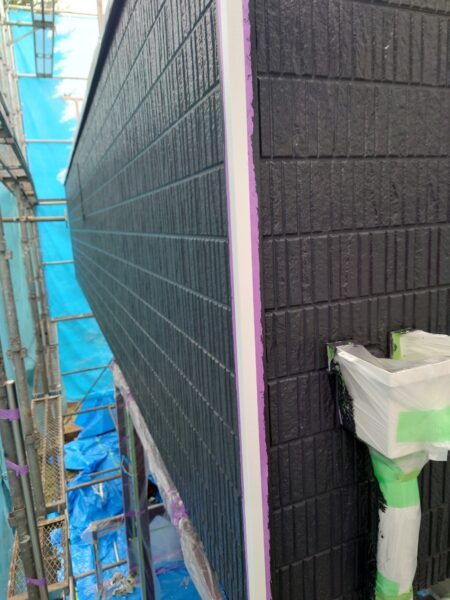 東京都国立市　Y様邸　外壁塗装工事　上塗り塗装～施工完了