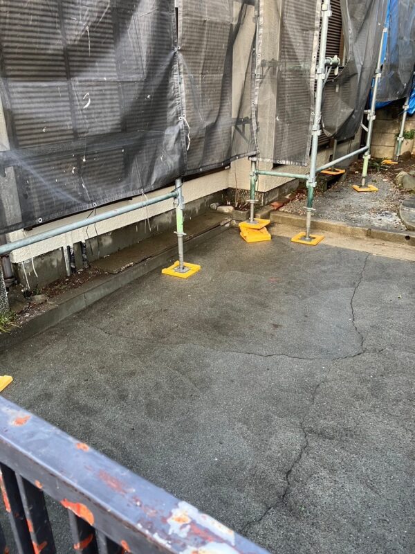 東京都立川市　U様邸　外壁塗装工事　下地処理　高圧洗浄作業