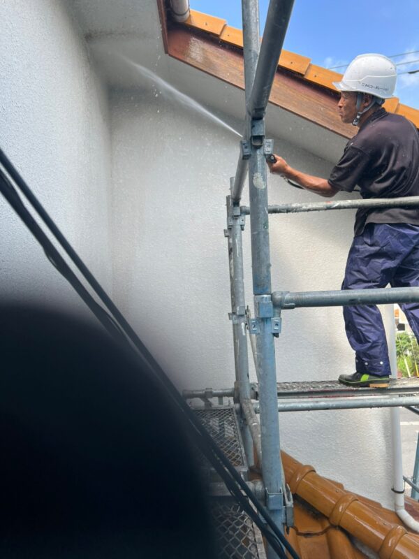 東京都立川市　K様邸　外壁塗装工事　下地処理　高圧洗浄はなぜ必要？