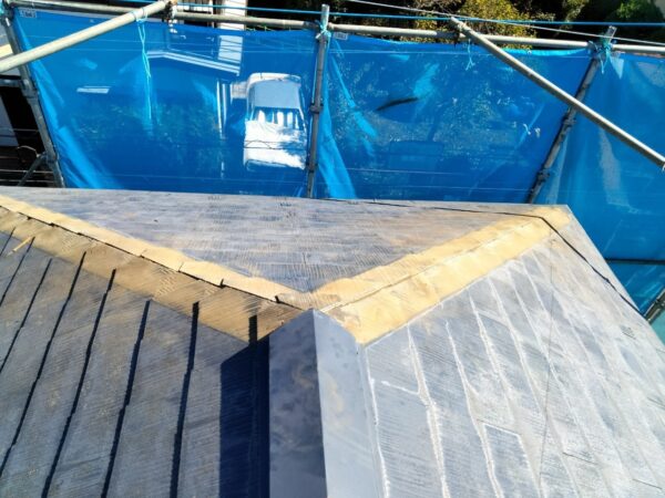 東京都立川市　A様邸　屋根カバー工事　棟板金撤去～ルーフィングシート貼り