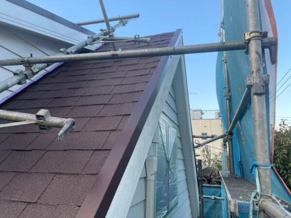 東京都立川市　A様邸　屋根塗装工事　中塗り～上塗り～塗装完了