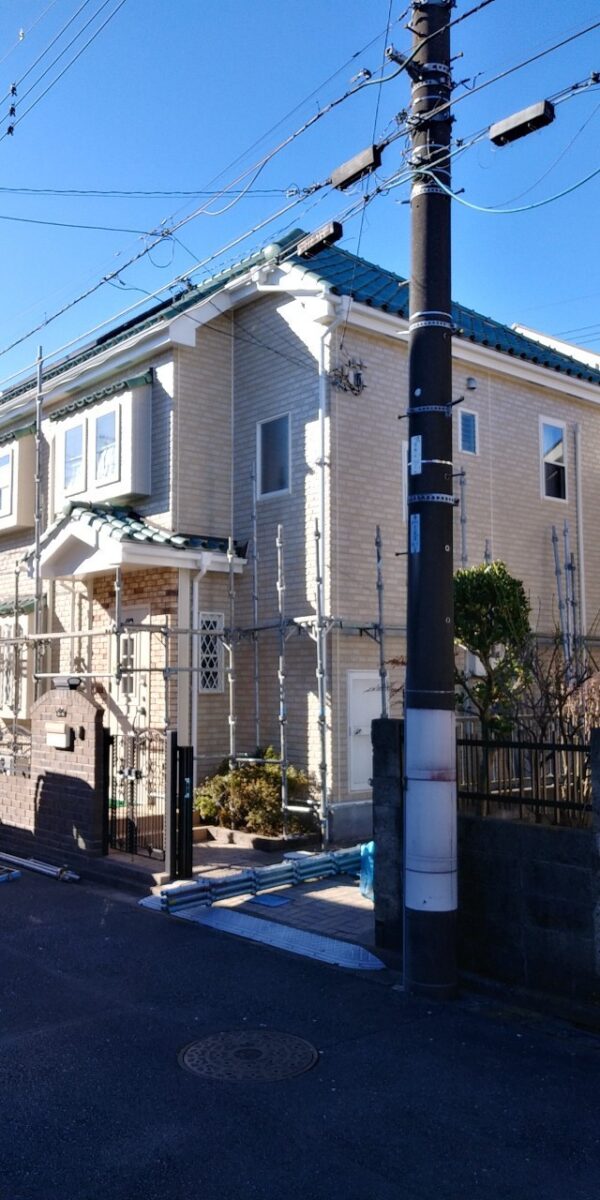 東京都立川市　W様邸　屋根・外壁塗装工事　塗装完了～足場解体作業