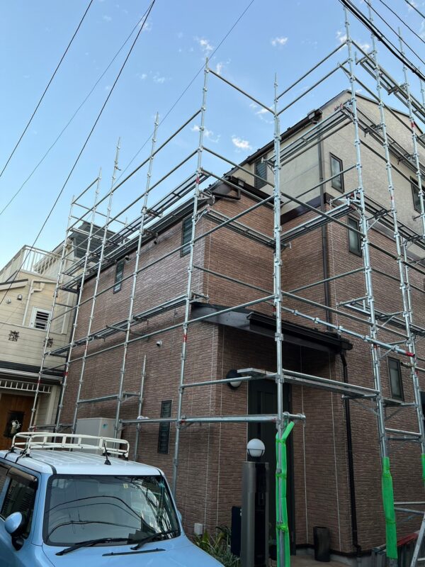 東京都立川市　K様邸　屋根塗装・外壁塗装　足場解体の際の注意点