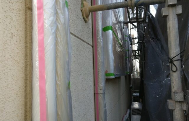 東京都国分寺市　F様邸　外壁塗装工事　養生は塗料の飛散を防ぐために重要！