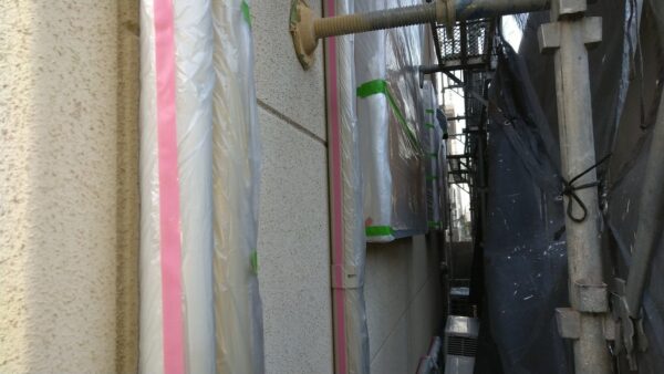 東京都国分寺市　F様邸　外壁塗装工事　養生は塗料の飛散を防ぐために重要！