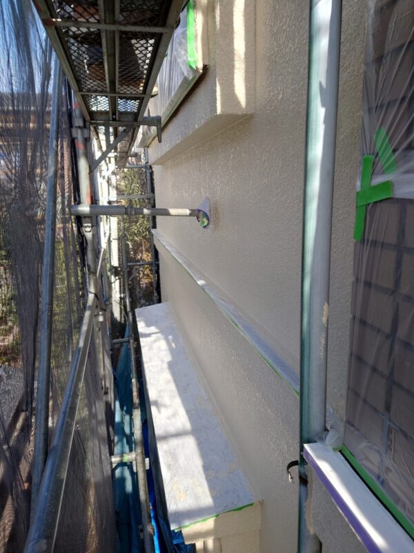 東京都国分寺市 M様邸 外壁塗装工事 上塗りにて外壁塗装が完了!