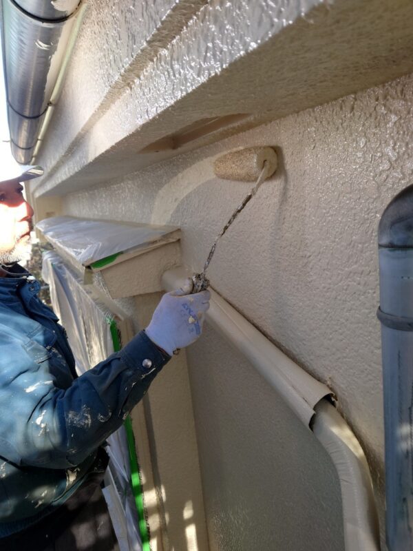 東京都国分寺市 M様邸 外壁塗装工事 上塗りにて外壁塗装が完了!