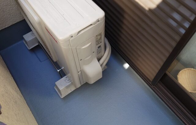 東京都国分寺市　M様邸　ベランダ防水工事　ウレタン防水材を塗布して防水工事が完了