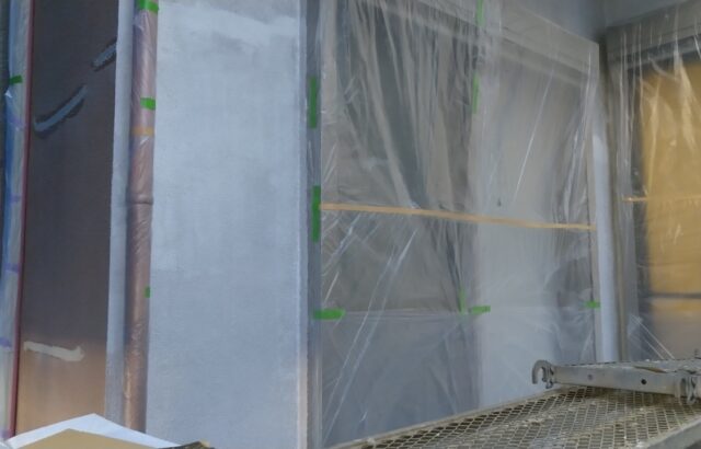 東京都立川市　K様邸　外壁塗装工事　養生～下塗り塗装までの流れ