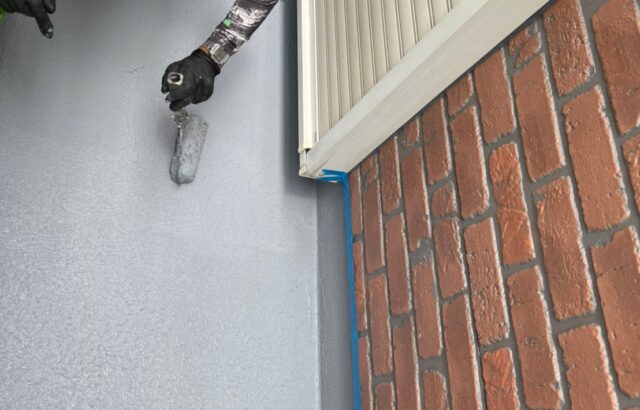 東京都国分寺市　Y様邸　ベランダ防水工事　防水材・トップコート塗布で完工