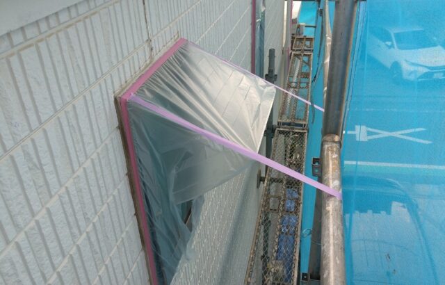東京都国分寺市　S様邸　外壁塗装工事　施工に入る前に足場設置と養生をおこないました！