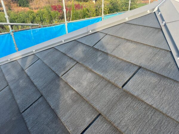 東京都武蔵村山市 A様邸 屋根塗装工事 棟板金の釘打ち直し~コーキング処理までの様子