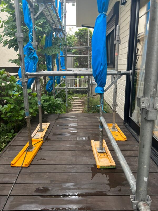 東京都武蔵村山市 W様邸 屋根塗装・外壁塗装 足場を解体して工事完了