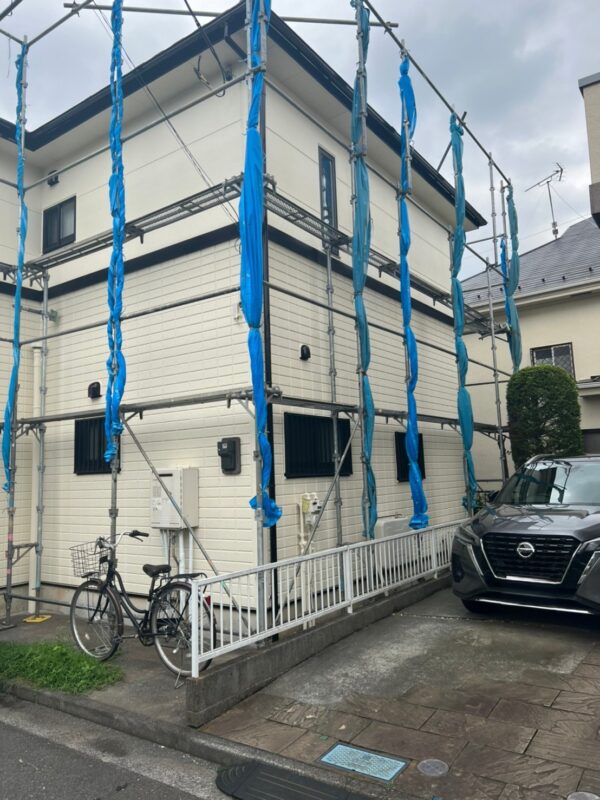 東京都武蔵村山市 W様邸 屋根塗装・外壁塗装 足場を解体して工事完了